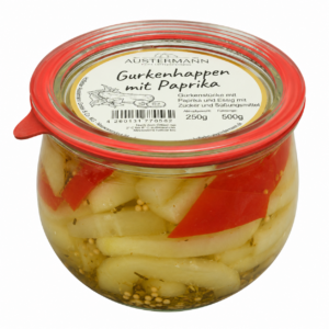 Gurkenhappen mit Paprika 0,5L